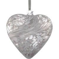 Sienna Glass 12cm Friendship Heart White