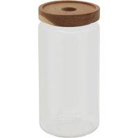 Orsina 1000ml Glass Jar, Clear Glass with Airtight Silicone Seal & Metallic Lid, Perfect for Kitchen Storage