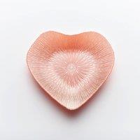 Sienna Glass Glass Bowl Heart Design Pink
