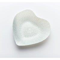 Sienna Glass Glass Bowl Heart Design Silver