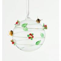 Sienna Glass 10cm Glass Globe Wildlife Collection Bumblebee in Yellow