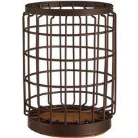 Orsina Vertex Round Bronze Coated Utensil Holder in Brown