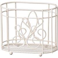 Orsina Utensil Holder, Stylish Chrome Wire Holder For Organising Kitchen Tools, Durable Metal Design With Elegant in Cream