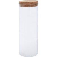 Orsina Extra Large Glass Jar, nature friendly Glass with Airtight Cork Lid & Chalkboard Label, For Storing Spices in Clear