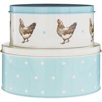 Orsina Round Cake Tins, Set Of 3 Nesting Tins With Charming Vintage-Inspired Prints, Ideal For Storing Cakes