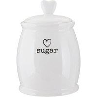 Orsina Functional Design White Dolomite Sugar Canister, Chic Design Dolomite Canister, Canister For Ingredients