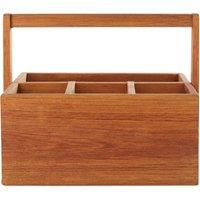 Orsina Robust Cutlery Storage Caddy, Cutlery Storage For Kitchen, Versatile Acacia Wooden Caddy in Brown