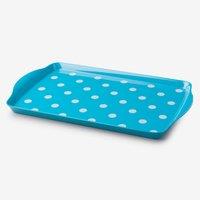 Zeal Melamine Dotty Tray Medium in Aqua