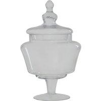 Orsina Clear Glass Candy Large Storage Jar, 3100ml Capacity, Footed Glass Canister with Decorative Orb Lid