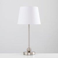 ValueLights Theydon Silver Table Lamp
