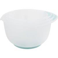 Orsina Durable Set Of Three Bowls, Clear Surface Salad Bowl For Dining Table, Built In Measurement Scale Fruit Bowl
