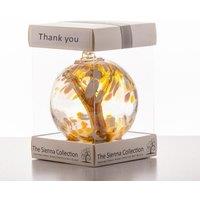 Sienna Glass 10cm Spirit Ball Thank You Pastel Gold