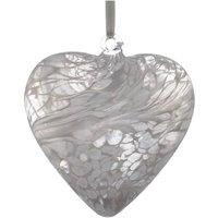 Sienna Glass 8cm Friendship Heart In Loving Memory White
