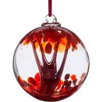 Sienna Glass 10cm Spirit Ball Red in Dark Red