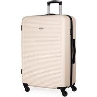 Pierre Cardin Hayley Ultra Strong ABS Luggage Hard Sided Travel Suitcase 4 Wheels in Cream | Size: Large