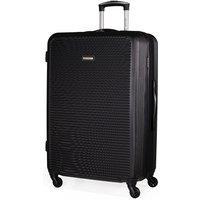 Pierre Cardin Hayley Ultra Strong ABS Luggage Hard Sided Travel Suitcase 4 Wheels in Black | Size: Large