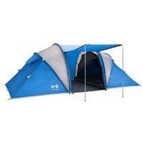 Trail Outdoor Leisure Trail Hartland 4 Man Family Tunnel Tent Darkened Bedrooms 3000mm HH Camping in Blue