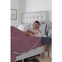 Slumberdown Comfy Hugs Electric Blanket Heated Throw in Plum