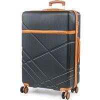 London Fog The Elegant Eton Hardshell Wheeled Matching Luggage Suitcase TSA Locks in Black | Size: Medium