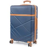 London Fog The Elegant Eton Hardshell Wheeled Matching Luggage Suitcase TSA Locks in Navy | Size: Medium