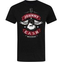 Johnny Cash Men's Man In Black Winged Guitar T-Shirt | Size: 2XL