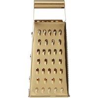 Orsina Small Gold Finish Box Grater, Multi-Use Food Shredder For Cheese, Handheld Cutter For Veg Prep, Kitchen Grater