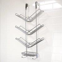 Showerdrape Atrium 3 Tier Hanging Chrome Shower Caddy in Metallic Silver
