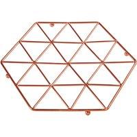 Orsina Copper Finish Trivet, Stylish Wire Trivet For Protecting Surfaces From Hot Pots & Pans, Durable Metal in Gold