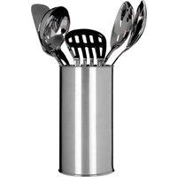 Orsina 5pc Stainless Steel kitchen Utensils Set, Cooking Tool Set With Spoon, Ladle, Masher, Slotted Spoon & Turner in Silver