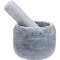 Orsina Grey Marble Clean Sided Mortar & Pestle, Durable 250ml Marble Grinder for Kitchen