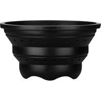 Orsina Black Collapsible Colander & Food Steamer, Compact Kitchen Colander & Steamer, Veggie Steamer, Pasta Drainer