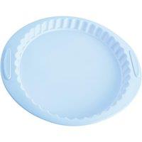 Orsina Pastel Green Pie or Flan Mould, Heat Resistant Round Tart Pan, Baking Dish With Fluted Sides, Silicone Mould in Blue