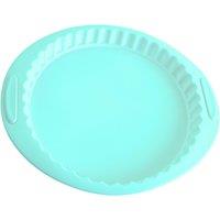 Orsina Pastel Green Pie or Flan Mould, Heat Resistant Round Tart Pan, Baking Dish With Fluted Sides, Silicone Mould