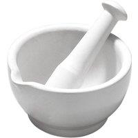 Orsina White Mortar & Pestle, Stoneware Mortar & Pestle, Traditional Mortar & Pestle for Herbs & Spices