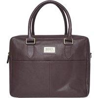 Barneys Originals Brown Real Leather Laptop Bag