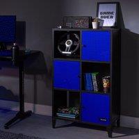 Mesh-Tek Metal Sideboard Display Cabinet, Tall 6 Cube Storage