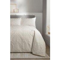 Serene 'Avery Stripe' Pinsonic Soft Touch Duvet Cover Set in Natural | Size: Double