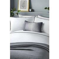 Serene 'Pom Pom' Embellished Trim Duvet Cover Set in Grey | Size: King