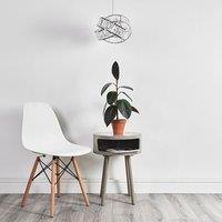 ValueLights Hudson Pair of Silver Ceiling Pendant Shades