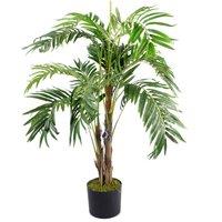 Leaf 120cm Large Realistic Artificial Palm Tree - Natural in Green
