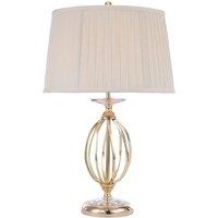 Netlighting Aegean 1 Light Table Lamp Polished Brass E27 in Yellow