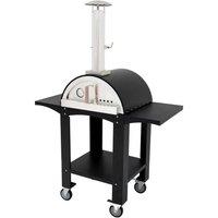 Monstershop Fresh Grills Free Standing Extra Large Pizza Oven with Prep Stations in Black