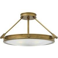 Netlighting Collier 4 Light Medium Semi Flush Ceiling Light Brass E14 in Yellow