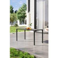 150cm W x 70cm D Garden Dining Table with Parasol Hole