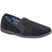 Sleepers Men's Wilson Velour Slippers in Black | Size: 12