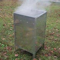 Gr8 Garden Incinerator Fire Bin 90l Burning Garden Galvanized Waste Wood Leaves Metal Trash in Silver