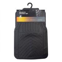 Velocity 4-Piece PVC Car Mats-Black