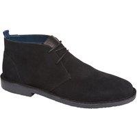 Roamers Men's Suede Desert Boots in Black | Size: 12