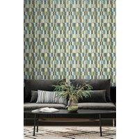 Hoopla Walls Building Blocks Matt Wallpaper in Blue