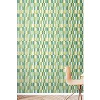 Hoopla Walls Building Blocks Matt Wallpaper in Green